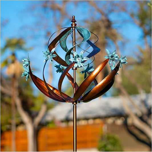 Wind Spinners Outdoor for Yard - Extra Large 86" H Metal Kinetic Yard Art, Wind Sculpture Spinner Garden Decor, Catches Every Breeze & Weather Resistant