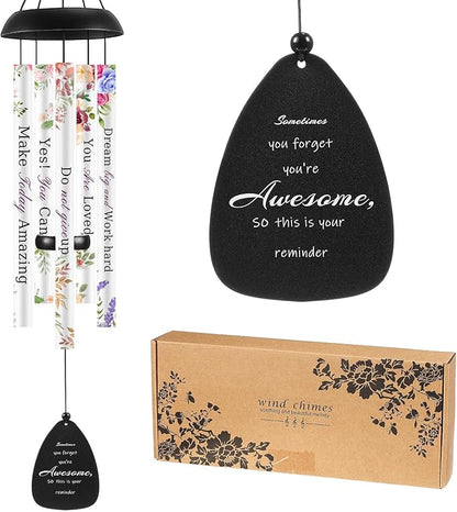 Sometimes You Forget You're Awesome Gifts for Women Large 32in Inspirational Wind Chimes Thank You Appreciation Gift for Mother's Day Graduation Boss Teacher Coworkers Employee Pastor Friend