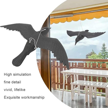 Garden Statues Simulation Crow Vivid Lifelike Crow Decoration Plastic Crow Crow Decoration Good Insulation Wear Resistant for Outdoor Yard Ornaments Decor