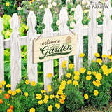 SCAZOMV Garden Sign Decor, Welcome To Our Garden, Funny Outdoor Decorative For Garden Backyard Patio Farmhouse, Potting Shed She Shed Personalized Wooden Hanging Plaque 5"X 10"
