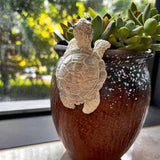 Mini Resin Turtle Statue, Turtle Flowerpot Decoration, Plant Decorations for Pots, Fairy Garden Accessories, Suitable for Gifting Friends or Decorating One's Own Flowerpot