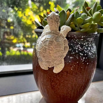 Mini Resin Turtle Statue, Turtle Flowerpot Decoration, Plant Decorations for Pots, Fairy Garden Accessories, Suitable for Gifting Friends or Decorating One's Own Flowerpot