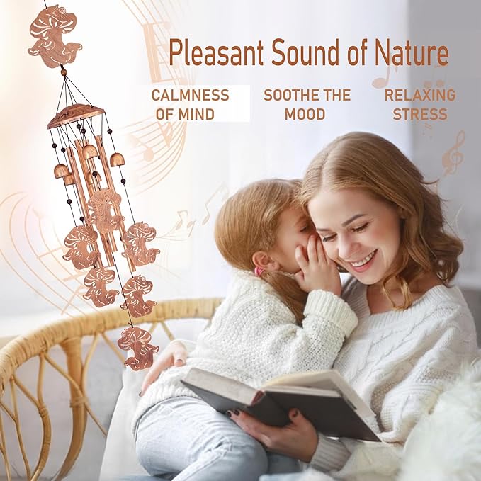 GDNSFIT Mushroom Wind Chimes for Outside, Metal Windchimes Outdoors, Mushroom Gifts for Women/Men, Memorial/Birthday Gifts, Garden Decor for Outside, Patio or Yard, Durable Chimes for Outdoors