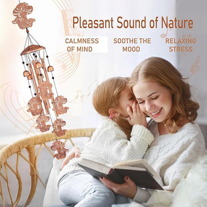 GDNSFIT Mushroom Wind Chimes for Outside, Metal Windchimes Outdoors, Mushroom Gifts for Women/Men, Memorial/Birthday Gifts, Garden Decor for Outside, Patio or Yard, Durable Chimes for Outdoors