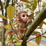 Climbing Monkey Tree Hugger Garden Monkey Statue Resin Animal Sculpture Yard Decor for Outside, Funny Tree Climber Figurine Outdoor Patio Lawn Decor