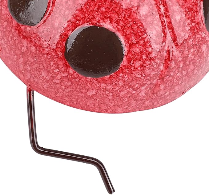 Focket Metal Garden Decor, Iron Handcrafted Industrial Coating Bright Colors Yard Art Lawn Ornaments Real Design Lifelike Easy to Install Metal Sculpture for Lawn, Yard (Red)