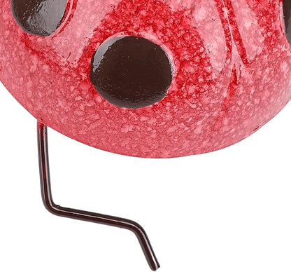 Focket Metal Garden Decor, Iron Handcrafted Industrial Coating Bright Colors Yard Art Lawn Ornaments Real Design Lifelike Easy to Install Metal Sculpture for Lawn, Yard (Red)