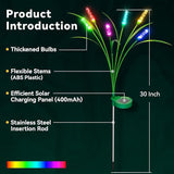 Solar Garden Lights 4 Pack, 24LED Swaying Solar Lights for Mother's Day, 30 Inches Waterproof Garden Lights for Pathway Yard Outdoor Garden Decor, Gardening Gifts, Mulitiple Colors Change