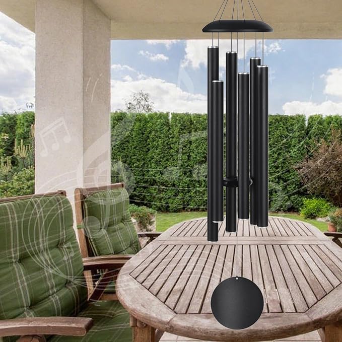 Large Wind Chimes for Outside Deep Tone, Memorial Sympathy Gifts for Loss of Loved One,48" Wind Chime with 6 Heavy Tuned Aluminum Tubes Outdoor Clearance for Garden,Yard,Patio & Lawn