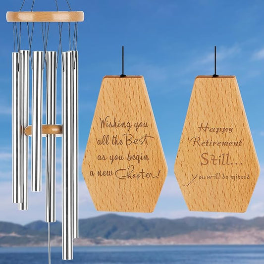 Retirement Gifts for Men Women 2026 Wind Chimes, Women Men Retired Gift, Colleague Coworker Retirement Gift for Teachers Nurses Doctors, Going Away Retired Gifts for Coworkers Teachers Friends
