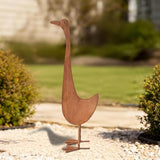 Metal Garden Decor for Outside, Rusty Duck Outdoor Garden Statues,21.7" Vintage Rustic Duck Figurine Sculptures Yard Art Animal Ornaments Patio Lawn Backyard Decor