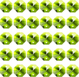 PATIKIL K9 Crystal Octagon Beads 2 Holes Pendants, 60 Pack 14mm Chandelier Prisms Parts Ornaments Hanging Beads for DIY Arts Crafts Decoration, Olive Green