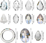 H&D 11pcs Clear Crystal Chandelier Lamp Lighting Drops Pendants Balls Prisms Hanging Glass Prisms Parts Suncatcher Home/House Decor