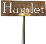 Classic Metal Garden Markers Clearance Items 20 to 33 Inches Tall (Hamlet 20", Naturally Rusted)