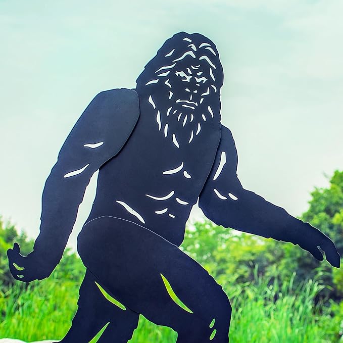 EZTZEN 4ft Bigfoot Outdoor Decor Big Foot Sasquatch Gifts for Men/Dad/Women Metal Bigfoot Silhouette Statues for Yard Decor, Garden Decor, Yard Art, Forests, Yard Display, Lawn Decorations