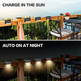 BKBB PPBB Solar Deck Lights Outdoor, 16 Pcs Solar Step Lights, Waterproof LED Solar Lights for Outdoor Stairs, Step, Fence, Yard, Patio, Railing, Garden and Pathway