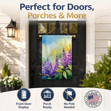 Caroline's Treasures Idaho Syringa in Watercolor House Flag Large Porch Sleeve Pole Decorative Outside Yard Banner Artwork Wall Hanging, Polyester, House Size, Multicolor