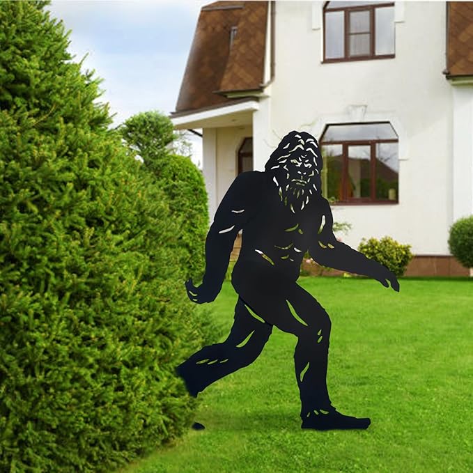 TIGGSY 4ft Bigfoot Metal Outdoor Decor Big Foot Sasquatch Gifts for Men/Women Bigfoot Silhouette Statues for Yard Art, Patio, Lawn, Forests, Garden Decor, Yard Display, Garden Decorations