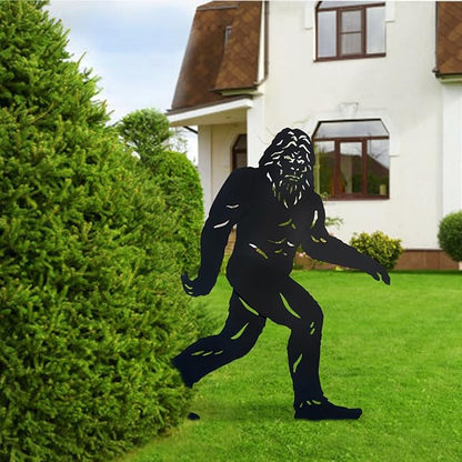 TIGGSY 4ft Bigfoot Metal Outdoor Decor Big Foot Sasquatch Gifts for Men/Women Bigfoot Silhouette Statues for Yard Art, Patio, Lawn, Forests, Garden Decor, Yard Display, Garden Decorations