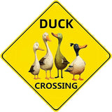 Duck Crossing Signs, Duck Pond Sign for Duck Nene Crossing Sign Bundle 2 Pieces Nene Crossing Farmhouse Wall Decor Garage Retro 12X12 Inch