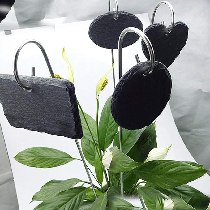20Pcs Silver Stainless Steel Plant Label Hooks,Hanger Gardens Stake,Garden Markers Stake Plant Label Holder,Rustproof Deformed Garden Plant Sign Hooks Hanging Rods,Plant Container Accessories(20cm)