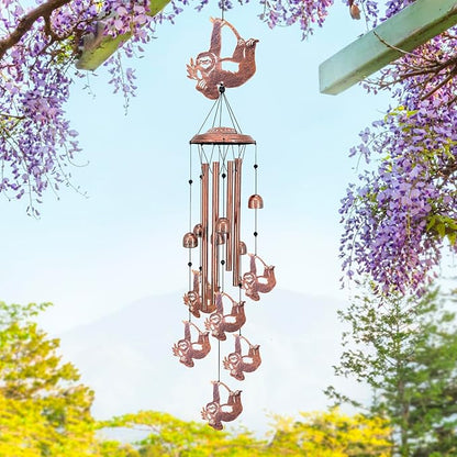 Sloth Wind Chimes for Outside,Sloth Gifts for Women Men/Memorial Gift/Sympathy Gift/Birthday Gifts Metal windchimes Outdoors/Indoors,Garden Decor,Patio,Home,Porch,Yard Decorations