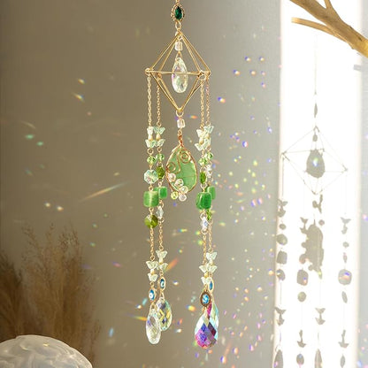 Crystal Sun Catchers Indoor Window Crystal Boho Suncatcher Hanging Rainbow Maker Decor Light Catchers for Windows Garden Outdoor Home Decoration
