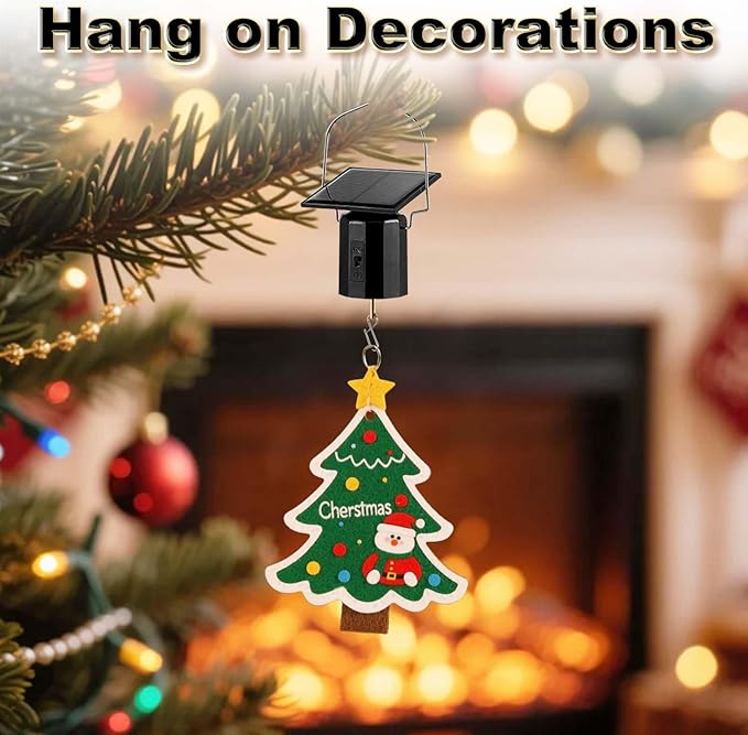 Solar Powered Wind Spinner Motor, Mobile Rotating Motor, Small Automatic Turner for Wind Chimes, Hanging Garden Spinners, Hanging Display Art Ornaments for Outdoor