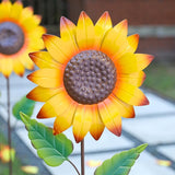 Glitzhome Fall Decorations Outdoor 42" Metal Giant Sunflower Yard Stake or Hanging Sign for Home Outside Garden Lawn Porch Thanksgiving Decorating