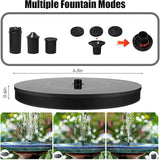 Solar Bird Bath Fountain Pump, Upgrade 1.4W Solar Fountain with 6 Nozzle, Free Standing Floating Solar Powered Water Fountain Pump for Bird Bath, Garden, Pond, Pool, Outdoor