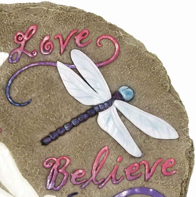 Spoontiques - Garden Décor - Dragonflies Stepping Stone - Decorative Stone for Garden
