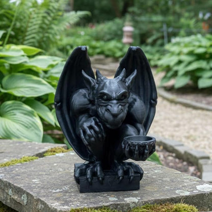 OLOMA Gargoyle Garden Statue for Outdoor Use Mythical Creature Sculpture Gothic Fantasy Decor Heavy Stone Statue with Protective Resin Coating Durable Decorative Accent for Landscape Design