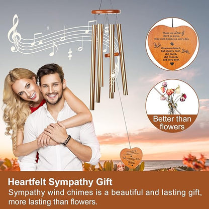 Wind Chimes for Outside,30" Large Deep Tone Sympathy Chimes, Memorial Loss of Loved One Mother Father, Meaningful Bereavement/Memorial/Sympathy Gift in Memory a one