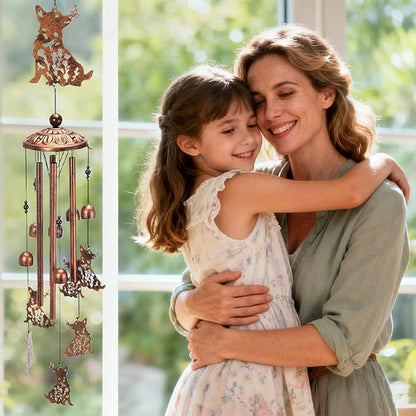 Corgi Gifts Wind Chimes - Dog Decor Outdoor Windchimes Garden Lawn Patio Yard Indoor Home Decorations Butterfly Flower Memorial Sympathy Christmas Birthday Gift for Women Men Mother Wife