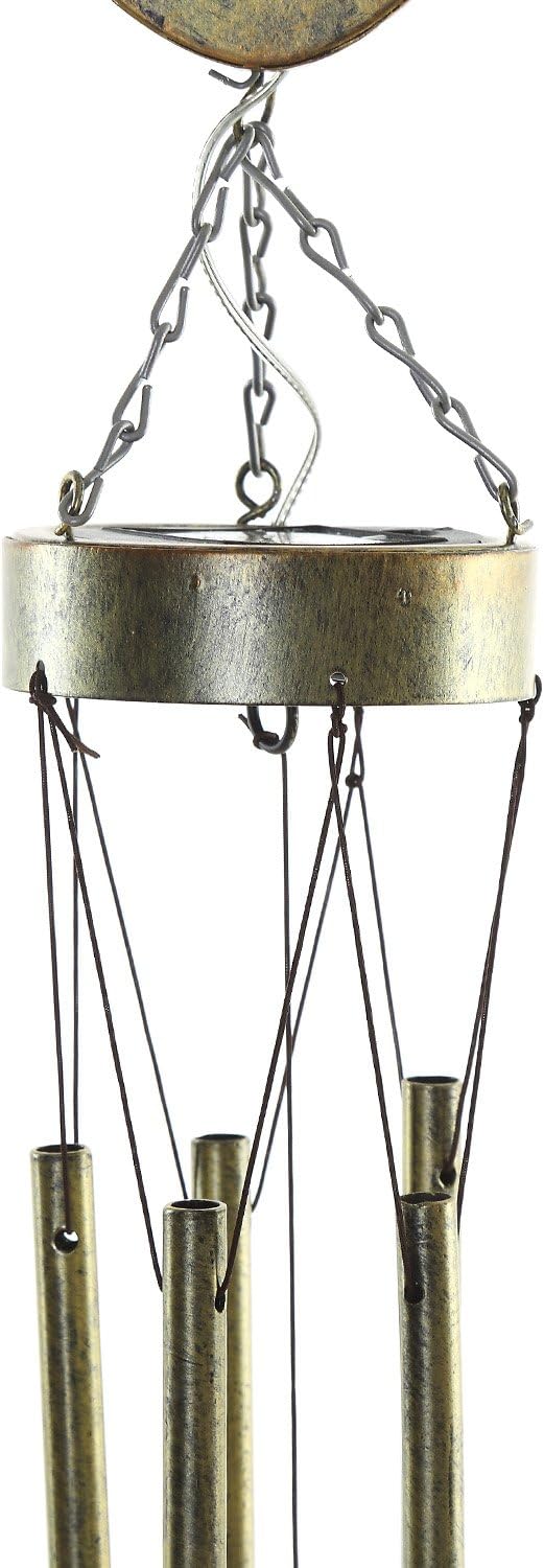CEDAR HOME Solar Wind chime Unique Outdoor Indoor Hanging Mobile Bell WindChime Light Inspirational Religion Cross for Garden Lawn Yard Patio Waterproof Metal Glass Home Decor, 5.5"W x 3.5"D x 33"H