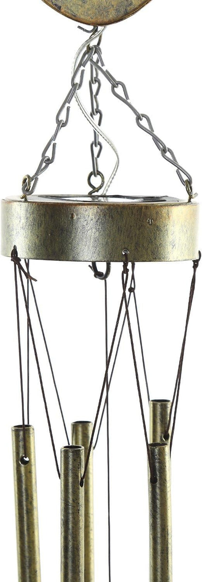 CEDAR HOME Solar Wind chime Unique Outdoor Indoor Hanging Mobile Bell WindChime Light Inspirational Religion Cross for Garden Lawn Yard Patio Waterproof Metal Glass Home Decor, 5.5"W x 3.5"D x 33"H