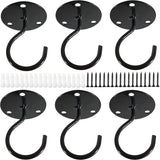 ROYHOO 6PCS Ceiling Hooks for Hanging Plants - Metal Plant Bracket Iron Wall Mount Lanterns Hangers for Hanging Bird Feeders, Lanterns, Wind Chimes, Planters, Outdoor Decoration Hooks