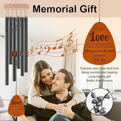 Valentines Day Gifts for Her Him Boyfriend Girlfriend Wife Husband Women Men, Romantic Gifts for Mothers Day, Fathers Day, Birthday, Wedding, Anniversary, Christmas, 32 Inch Wind Chimes Gift