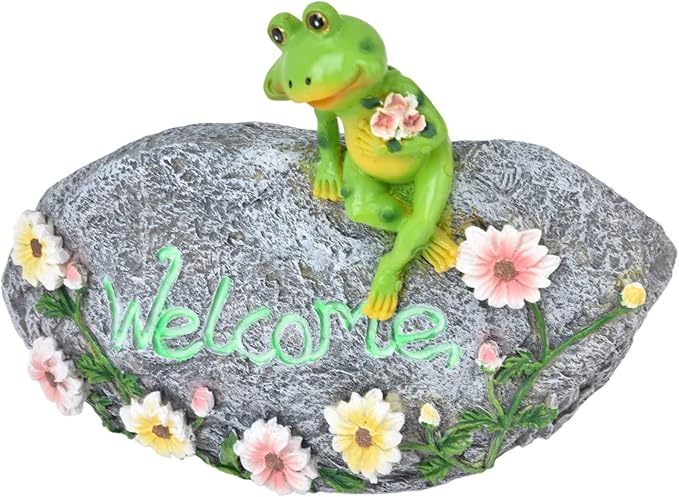 Garden Animal Sculpture | Sturdy Weather - Proof Composite Animal Ornament for Outdoor/Indoor Decor | Welcome to My Garden Statue for Yard, Patio & Living Room