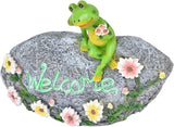 Garden Animal Sculpture | Sturdy Weather - Proof Composite Animal Ornament for Outdoor/Indoor Decor | Welcome to My Garden Statue for Yard, Patio & Living Room