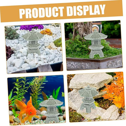 Yardwe 6pcs Stone Pagoda Statue for Garden Decor Micro Landscape Ornament Home Decoration