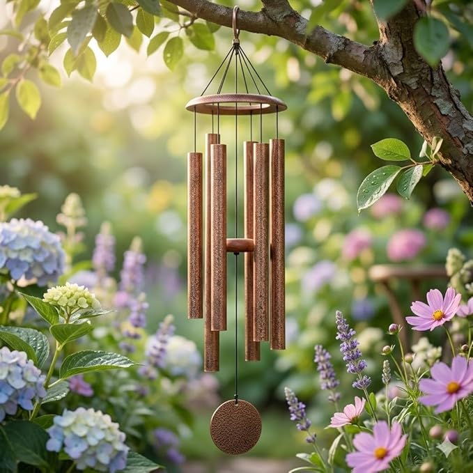 44 Inch Aluminum Wind Chimes Large Outdoor Wind Chime with Deep Soothing Tone Heavy Duty Metal Hanging Wind Chimes for Garden Porch Patio Yard and Home Decor Taiwan Made