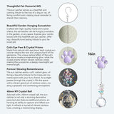 Dog Memorial Gifts for Loss of Dog, Pet Memorial Gifts for Dogs, Thoughtful Bereavement Remembrance Crystal Suncatcher with Sympathy Card (Light Violet)