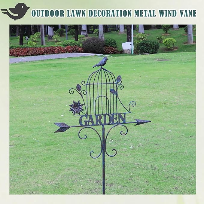 Decorative Garden Stakes，Metal Garden Sign for Outdoor Lawn Backyard Porch Pathway Decor
