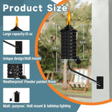 6 Pack Black Wall Mounted Citronella Torches,16 Oz Outdoor Metal Torch,Refillable Garden Torches for Yard, Patio, Deck, Garden, Party, Landscape