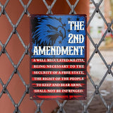 2nd Amendment Metal Tin Sign USA Patriotic Americana Wall Decor for Gun Room Firing Ranges Man Cave Garage Gun Owner Lovers Gift 8" x 12"