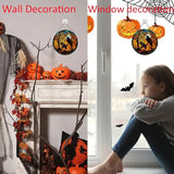 Crow Pattern Suncatcher Stained Glass,Hanging Stained Glass for Windows for Bird Lovers,20cm/7.87inch Sun Catcher Garden Hangings Ornaments Halloween Fall Christmas Decor for Home