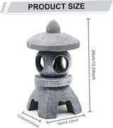 Pagoda Garden Statue, Japanese Pagoda Statues, Waterproof Solar Lantern, 5.1x5.3x10.2 inch Decorative for Garden Yard Lawn Balcony, Patio, Porch