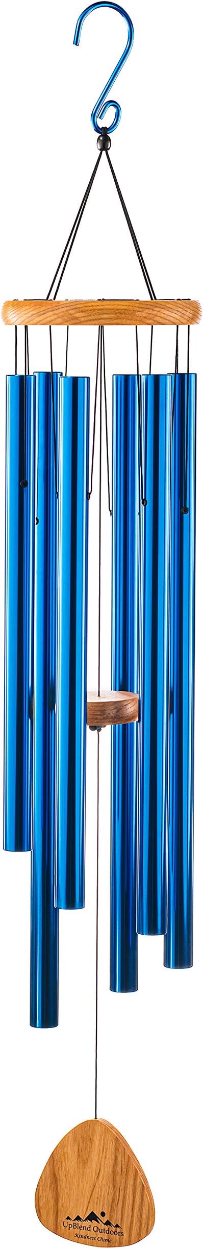 2 Pack Wind Chimes Gift Set - UpBlend Outdoors, 29” Copper-Red and 41” Blue Wind Chimes Bundle, Copper Gifts, WindChimes Outdoors Clearance