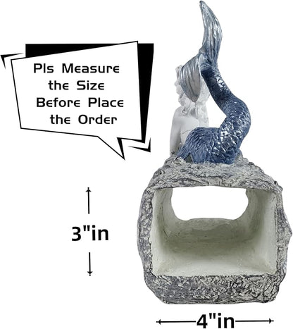 coolboy Mermaid Gutter Diverter Rain,Deco Gutter Extension Downspout, Eco-Friendly Resin Sculpture Gutter Extender Diverter,Splash Block, Perfect Rain Gutter Downspout Extension for 3"x4" Downspouts